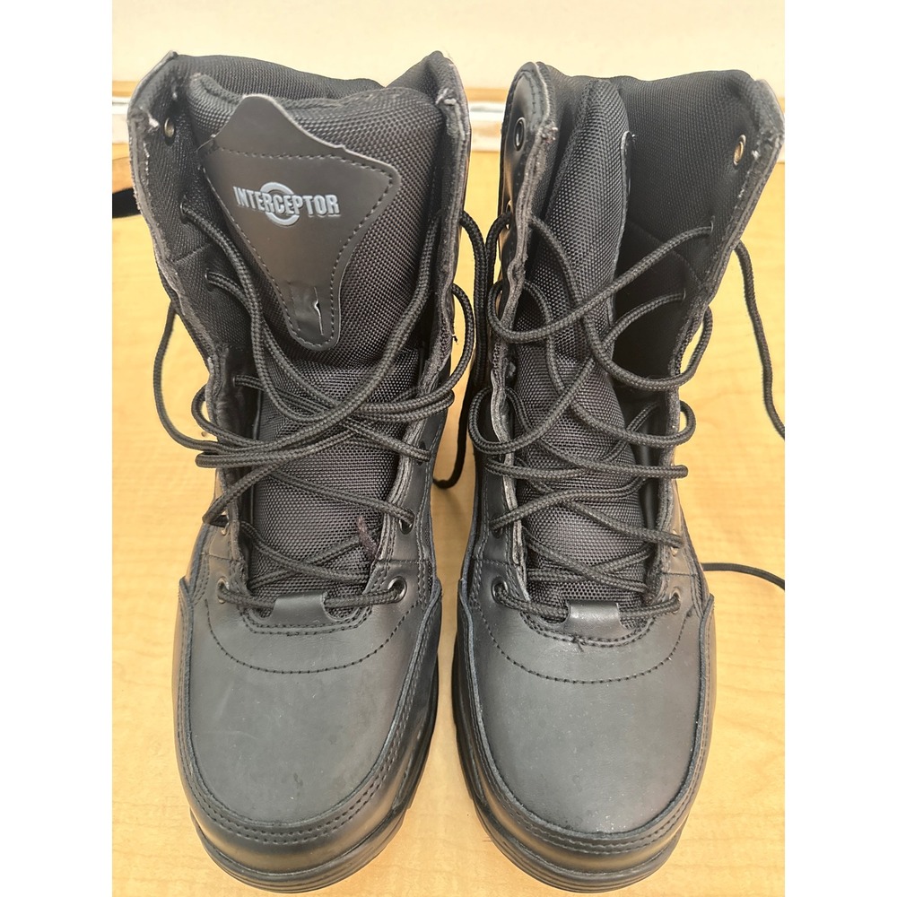 Interceptor Mens Black Tactical Work Boots Leather ASTM F2413-18 Size 7.5
